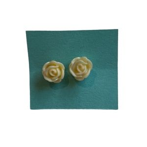 Yellow Rose Earrings